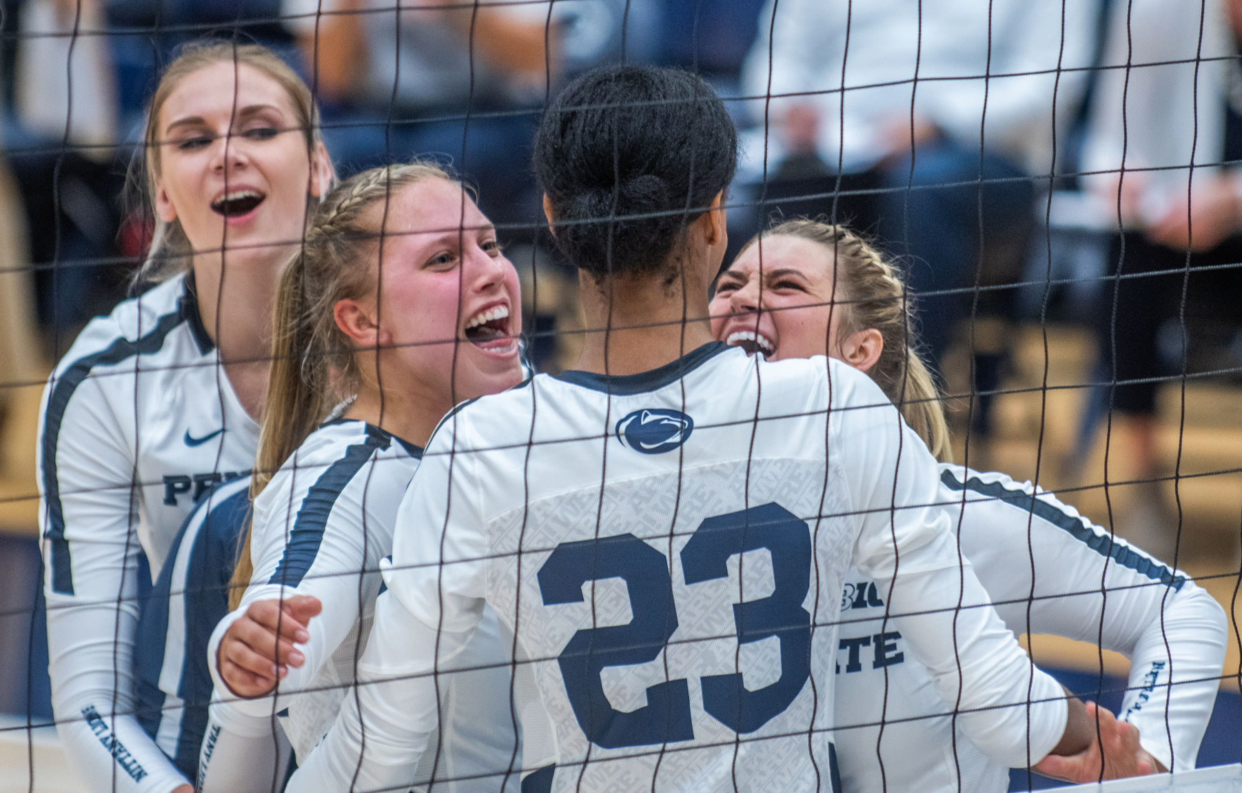 Penn State women's volleyball vs Stanford, Penn State celebrates point